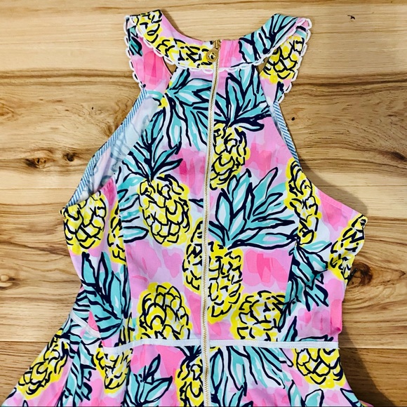 Draper James Pineapple Halter Dress sz 6 EUC - Picture 11 of 16